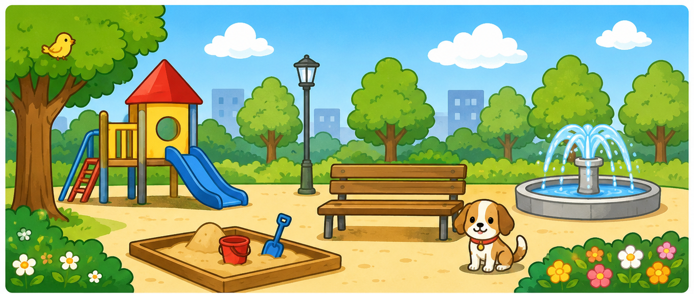 公園の絵 A
